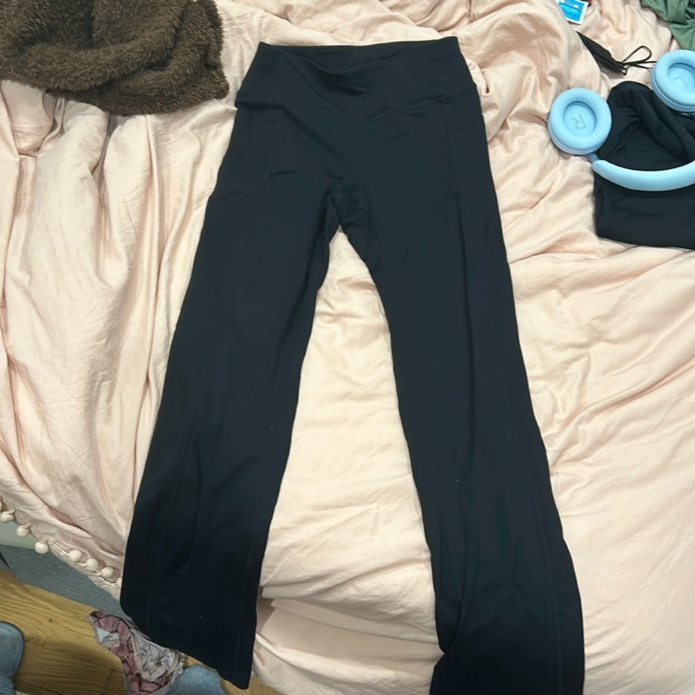 Bootcut black leggings